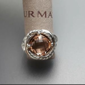 David Yurman Morganite Infinity Ring - Size 8